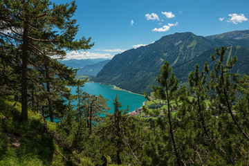 Fototapeta na wymiar Achensee, Austria / Alpine lake in Tyrol, Austria