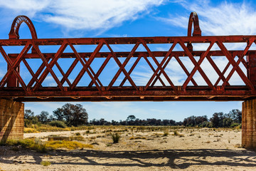Eisenbahnbrücke aus der Kolonialzeit, gebaut 1901, Seeis, Khomas