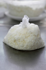 Cottage cheese in the package