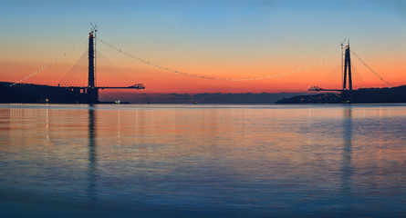 Fototapeta na wymiar Third Bridge, Yavuz Sultan Selim Bridge