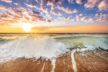 Gold Coast Australia beach sunrise over ocean