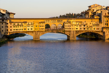 Obraz premium Ponte Vecchio during sunset, Florence