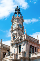 Fototapeta na wymiar City hall in Valencia, Spain