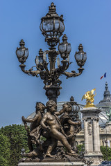 Fototapeta na wymiar Famous Alexandre III Bridge. Paris, France.