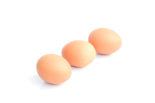 eggs on white background.
