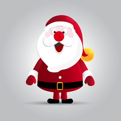 Happy Santa Claus isolated.