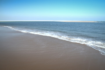 Empty beach on the Bazaruto Islands near Vilanculos in Mozambique
