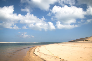 Fototapeta na wymiar Empty beach on the Bazaruto Islands near Vilanculos in Mozambique 