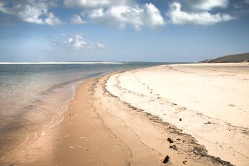 Empty beach on the Bazaruto Islands near Vilanculos in Mozambique
