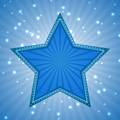 Abstract blue star