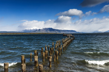 A jetty in Puerto Natales, Chile