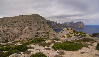Fototapeta na wymiar Pretty mountains, sea and coast line of Mallorca island in Spain