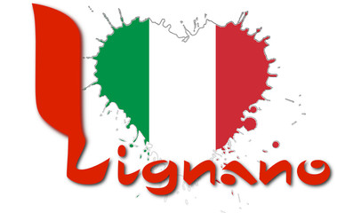 Fototapeta premium I love Lignano