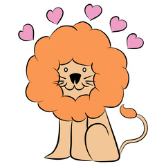 Cute Cartoon Lion