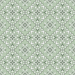 Seamless texture on a light green background.