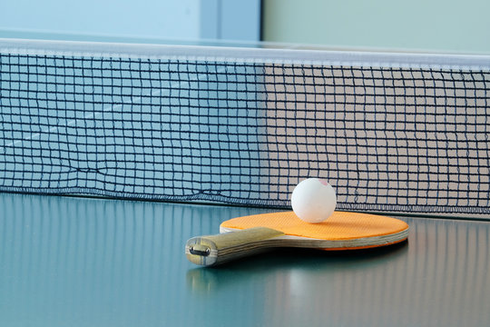 Ping-pong rackets and a ball