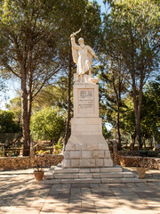 statue of the prophet Elijah on Mount Caramel,