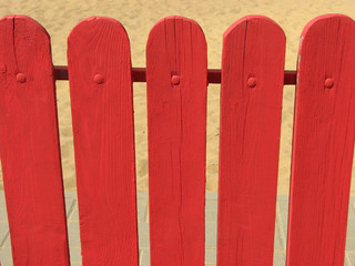 Red wooden fence
