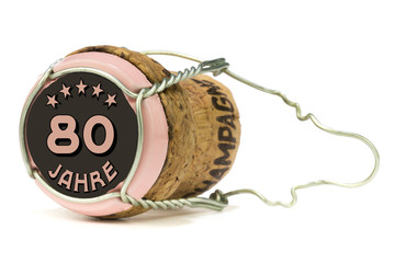 Champagnerkorken Rose´ 80 Jahre