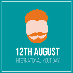 youth day illustration over color background