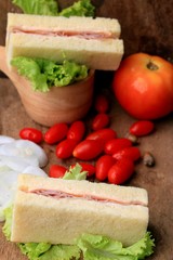 tasty sandwiches bread to butter