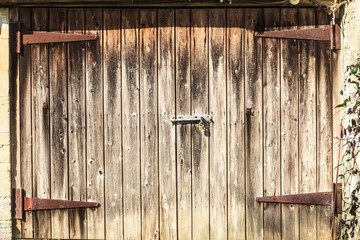 old wooden barn door