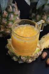 fresh pineapple and fruit juices