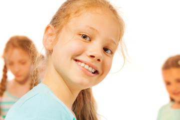 Happy smiling portrait of a girl