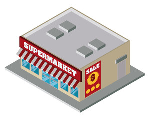 Supermarket store design.