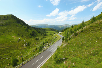 Alpine Road Nockalm in Carinthia, Austria