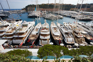 Monaco, Monte-Carlo, 24.09.2008: Exhibition boat yacht show in Monaco, MYS, the largest exhibition...