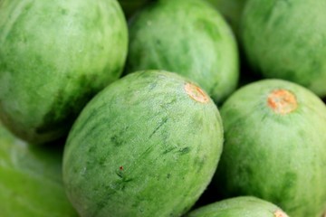 baby melon on wooden vintage