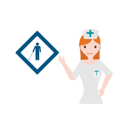 Nurse illustration over white color background