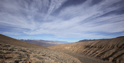 Panoramic view on Sierra Nwvada mountains