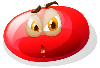 Jelly bean with face