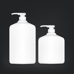 blank shampoo bottles set