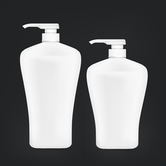 blank shampoo bottle set