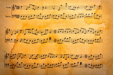 Fototapeta premium Music notes background