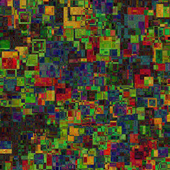 Fototapeta premium Vector abstract background. Consists of geometric elements. The elements have a square shape and different color. Colorful mosaic background. Medley background.