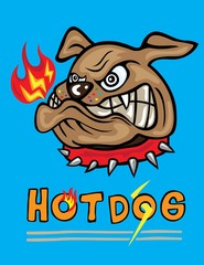 Dog Head Cartoon, art vector design
