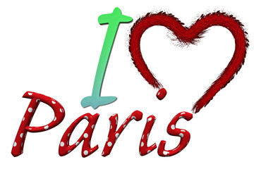 Fototapeta premium I love Paris 6