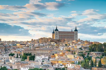 Schilderijen op glas Toledo, Spain town city view at the alcazar © naughtynut