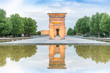 Debod temple in Madrid Spain