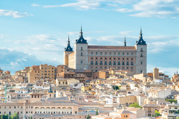 Toledo cityscape. Toledo is capital of province of Toledo (70 km - obrazy, fototapety, plakaty
