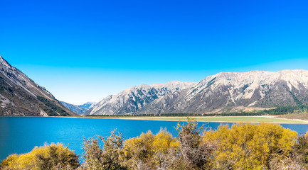 Panorama Landscape of mountain range at Lake Pearson Arthur's pa