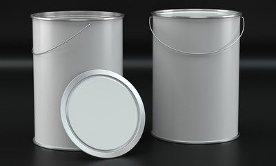 Can mockup on black background