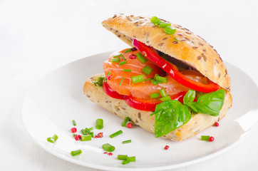 Cereal Sandwich with salmon