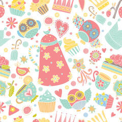 Kids seamless pattern.Happy party.