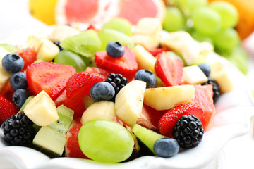 Fresh fruit salad, close up
