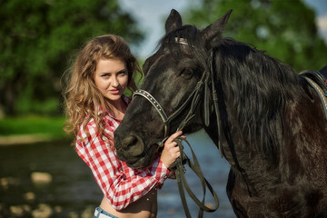 Obraz premium Girl Horse